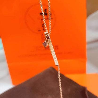 [Olivia JW]HM NECKLACE PLATINUM ROSE GOLD DIAMOND
