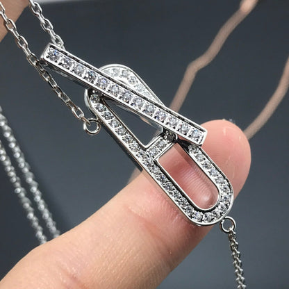 [Olivia JW]HM NECKLACE PLATINUM ROSE GOLD DIAMOND