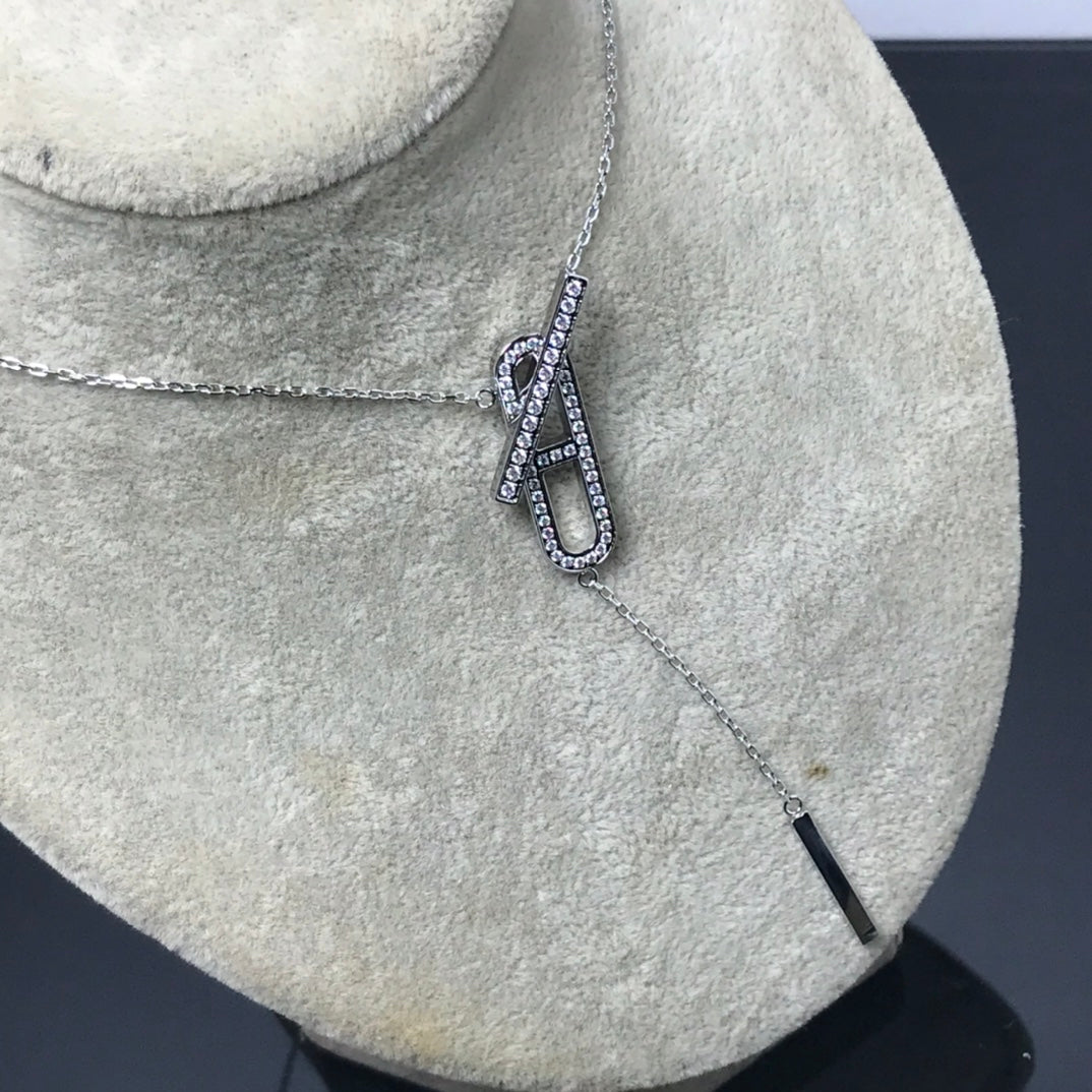 [Olivia JW]HM NECKLACE PLATINUM ROSE GOLD DIAMOND