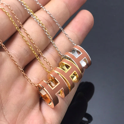 [Olivia JW]H NECKLACE BROWN