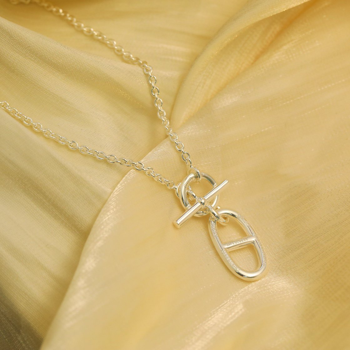 [Olivia JW]HM CHAINE D'ANCRE PENDANT NECKLACE STERLING SILVER