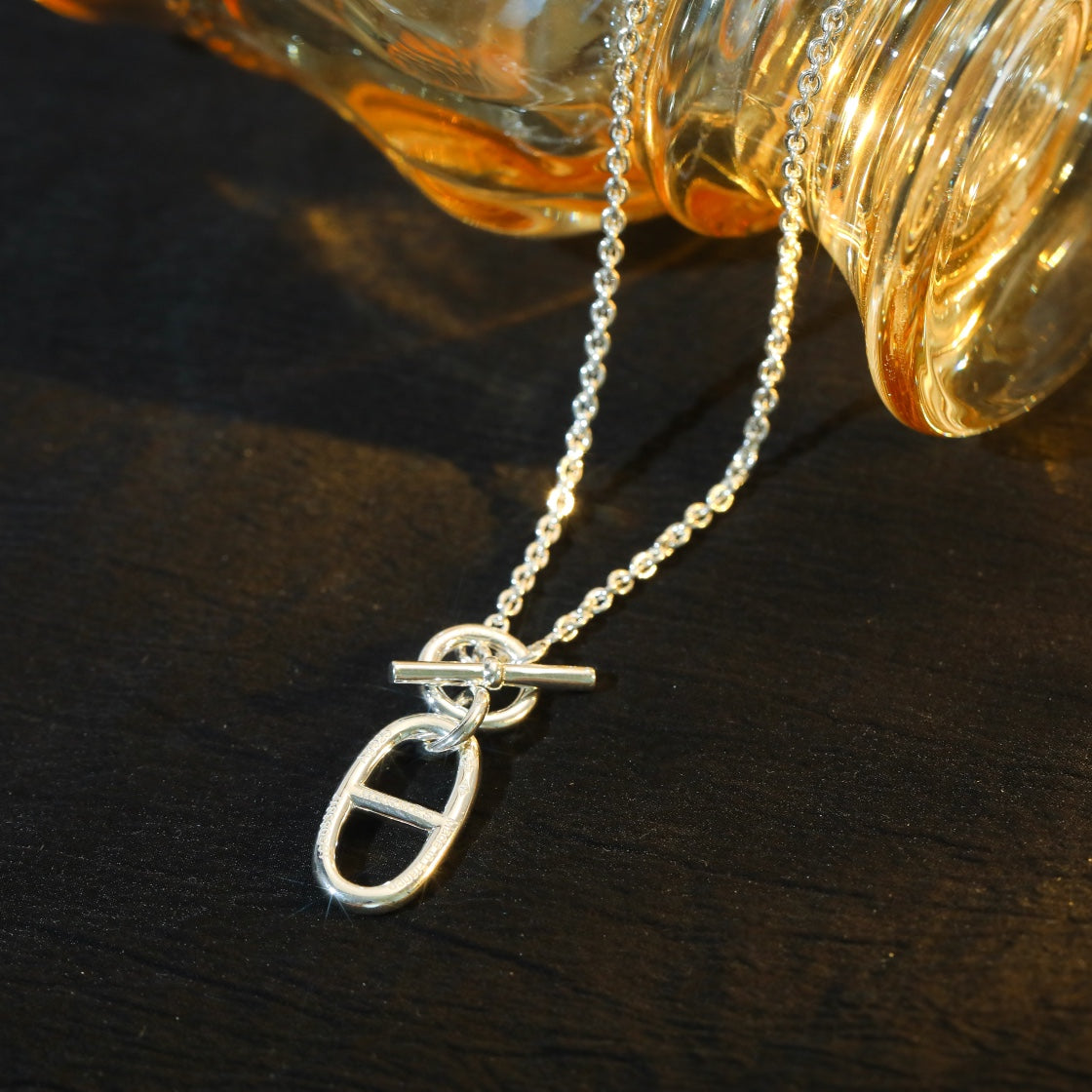 [Olivia JW]HM CHAINE D'ANCRE PENDANT NECKLACE STERLING SILVER