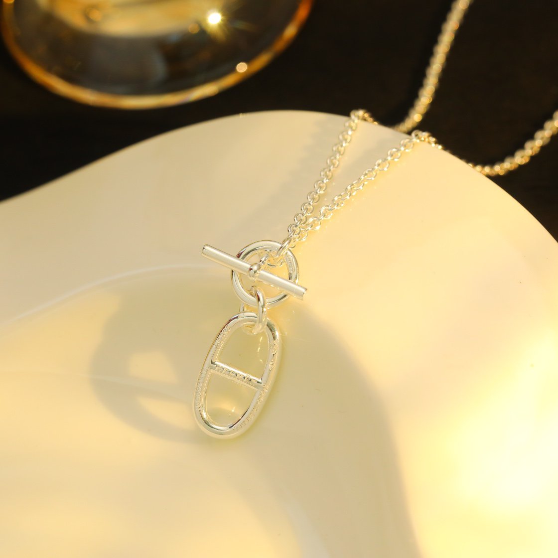 [Olivia JW]HM CHAINE D'ANCRE PENDANT NECKLACE STERLING SILVER
