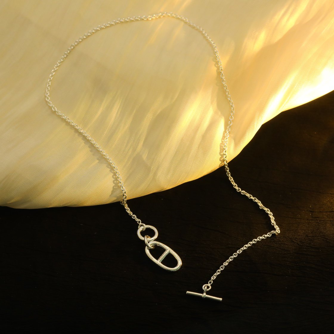[Olivia JW]HM CHAINE D'ANCRE PENDANT NECKLACE STERLING SILVER