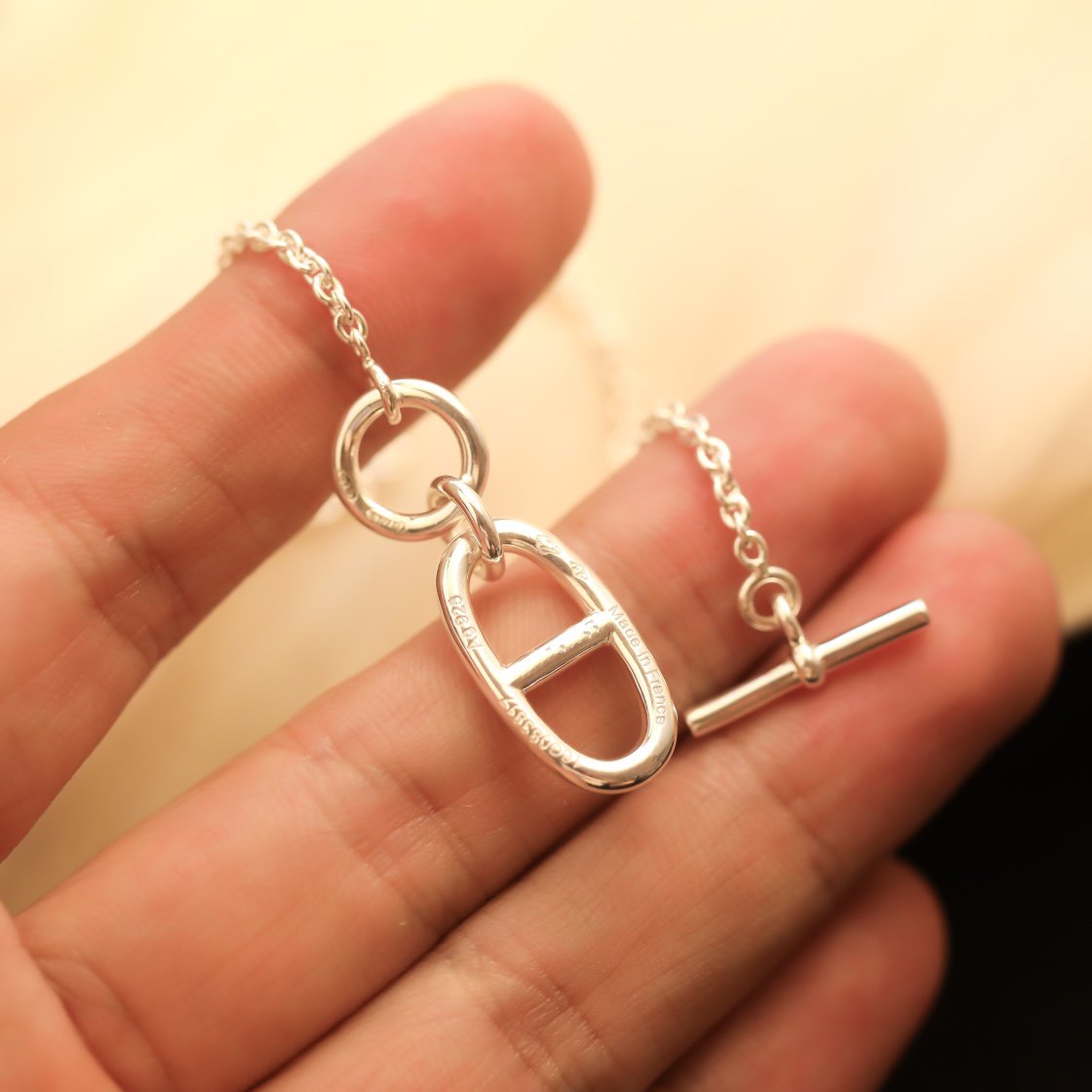 [Olivia JW]HM CHAINE D'ANCRE PENDANT NECKLACE STERLING SILVER