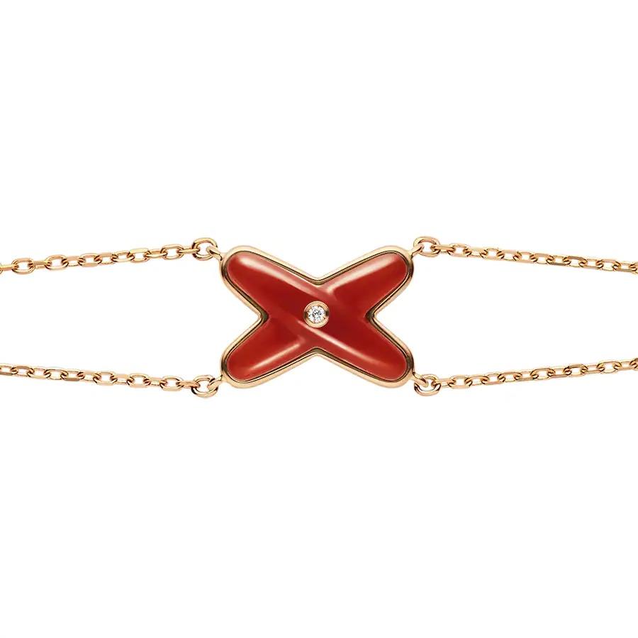 [Olivia JW]JEUX BRACELET CARNELIAN PINK GOLD 1 DIAMOND