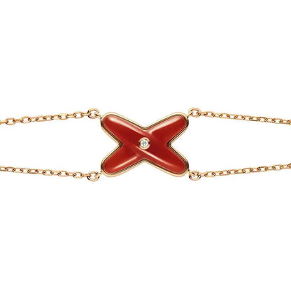 [Olivia JW]JEUX BRACELET CARNELIAN PINK GOLD 1 DIAMOND