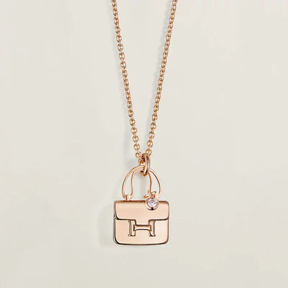 [Olivia JW]AMULETTE PEDANT ROSE GOLD NECKLACE