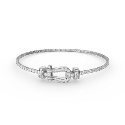 [Olivia JW]FORCE  HORSESHOE  DIAMOND TENNIS BRACELET