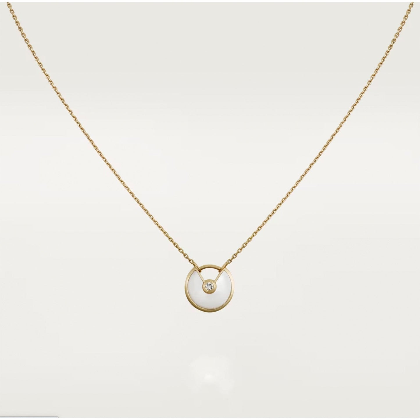 [Olivia JW]AMULETTE ROSE GOLD MOP NECKLACE