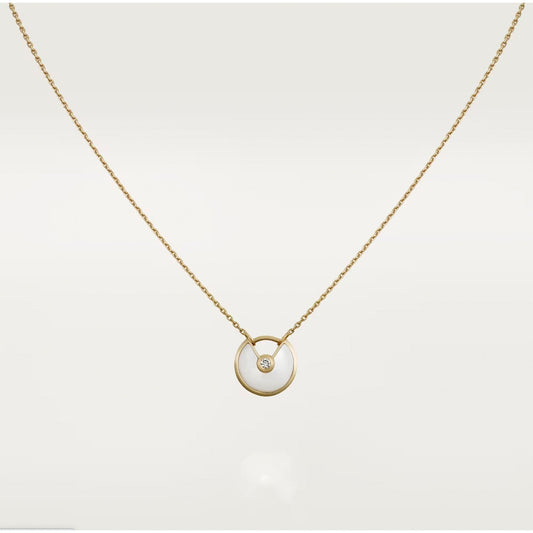[Olivia JW]AMULETTE ROSE GOLD MOP NECKLACE
