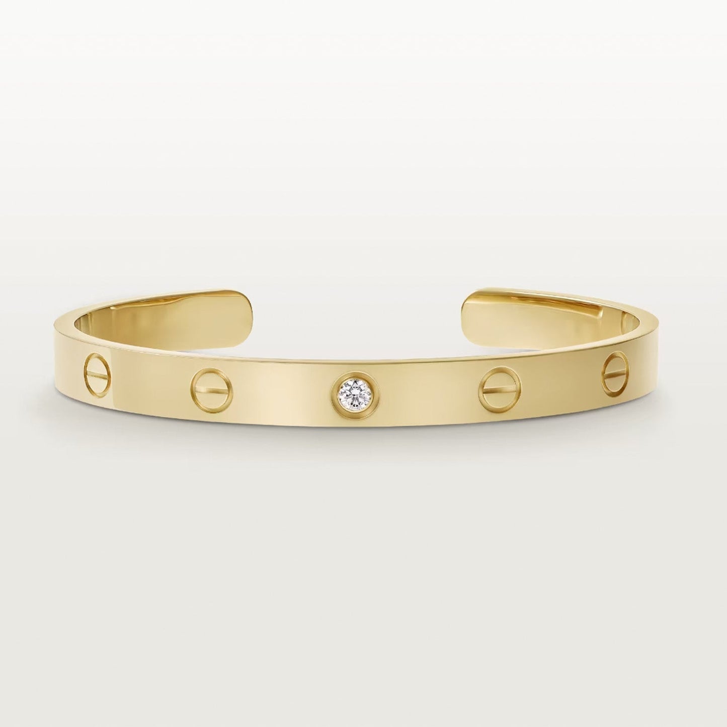 [Olivia JW]LOVE BRACELET 6.1MM 1 DIAMOND OPEN CUFF