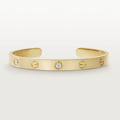 [Olivia JW]LOVE BRACELET 6.1MM 1 DIAMOND OPEN CUFF