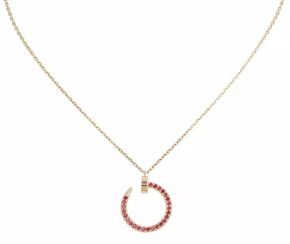 [Olivia JW]JUSTE NECKLACE GOLD RED DIAMONDS