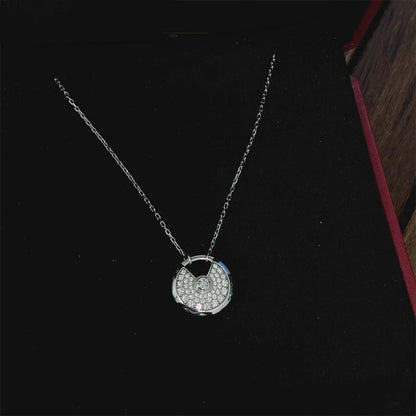 [Olivia JW]AMULETTE SILVER FULL DIAMOND NECKLACE