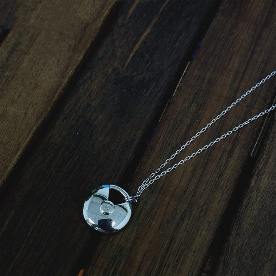 [Olivia JW]AMULETTE SILVER FULL DIAMOND NECKLACE