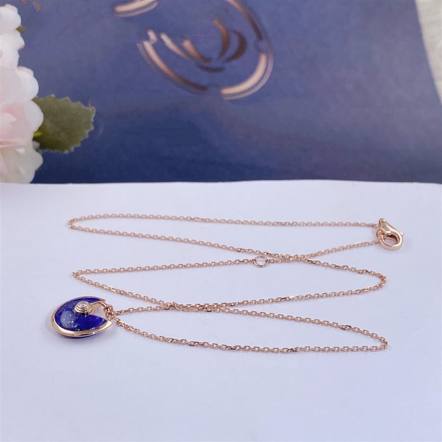 [Olivia JW]AMULETTE ROSE GOLD AGATE NECKLACE