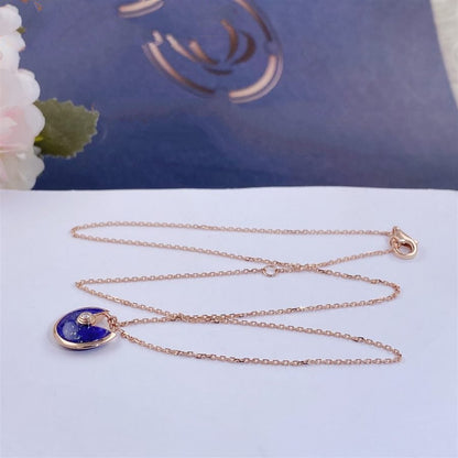 [Olivia JW]AMULETTE ROSE GOLD AGATE NECKLACE