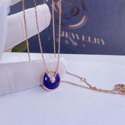 [Olivia JW]AMULETTE ROSE GOLD AGATE NECKLACE