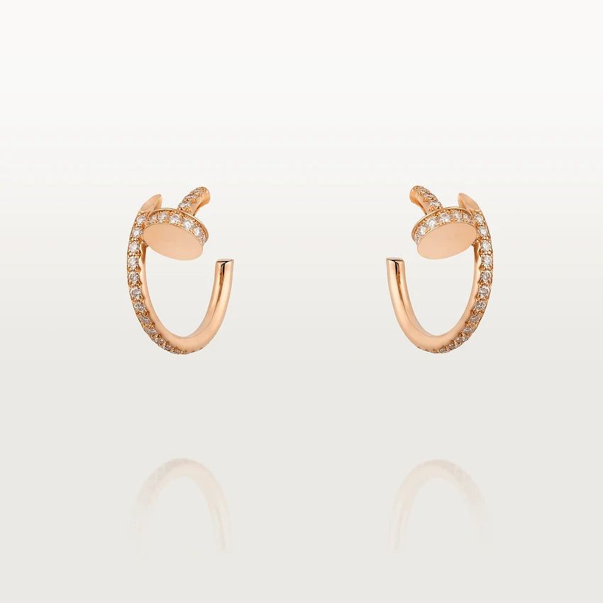 [Olivia JW]JUSTE EARRINGS 12.75MM PINK GOLD DIAMOND