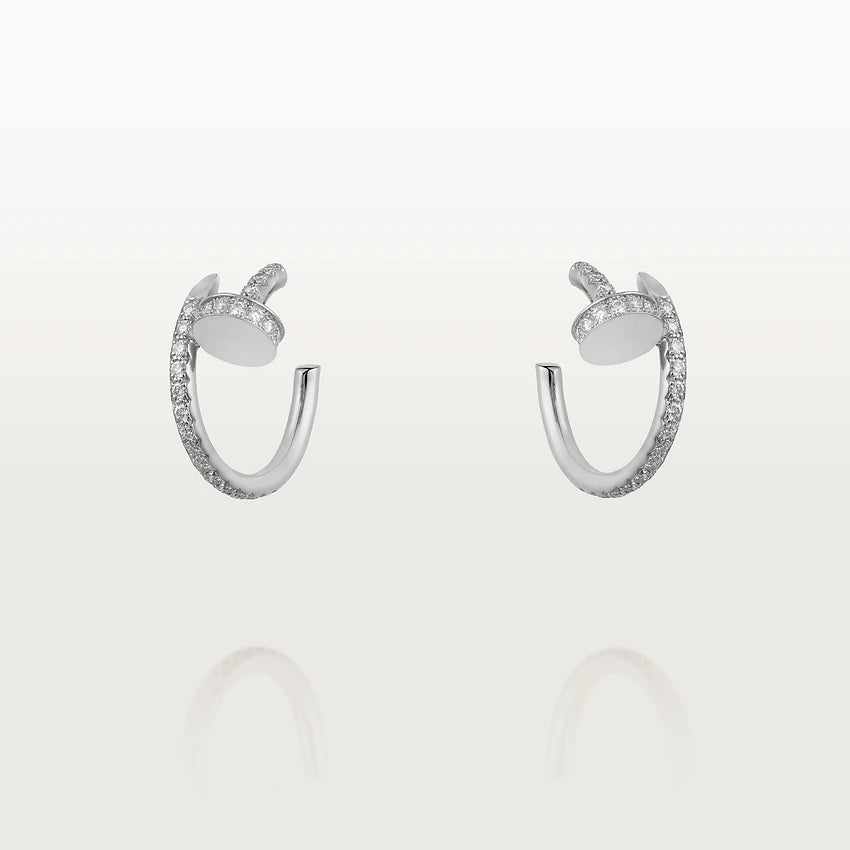 [Olivia JW]JUSTE EARRINGS 12.75MM SILVER DIAMOND