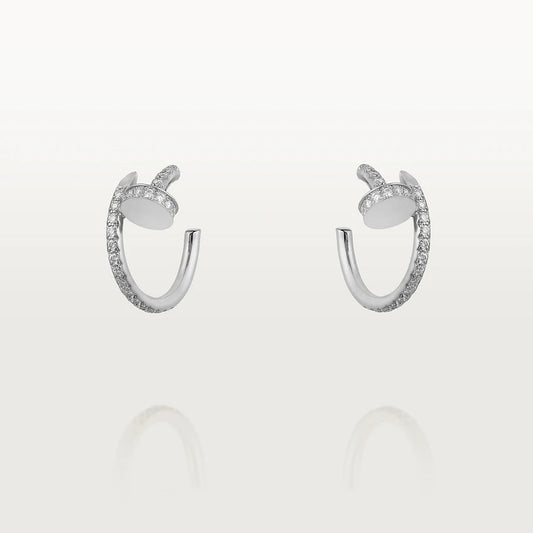 [Olivia JW]JUSTE EARRINGS 12.75MM SILVER DIAMOND