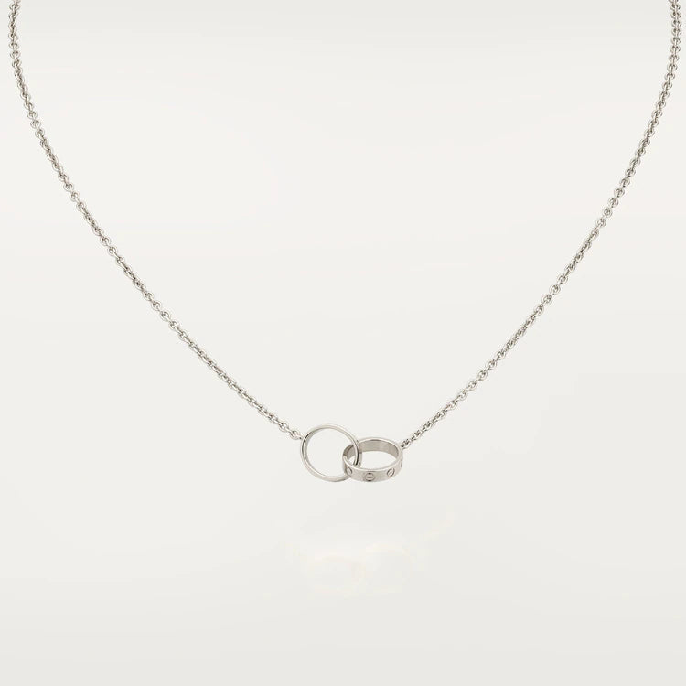 [Olivia JW]LOVE NECKLACE PINK GOLD AND SILVER