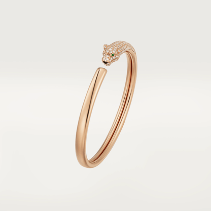 [Olivia JW]PANTHERE ROSE GOLD DIAMOND OPEN BRACELET