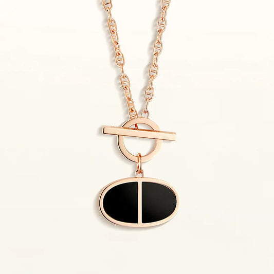 [Olivia JW]CHAINE VERSO BLACK CERAMIC NECKLACE