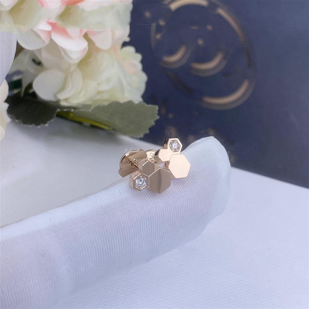 [Olivia JW]BEE LOVE PINK GOLD DIAMOND EARRINGS