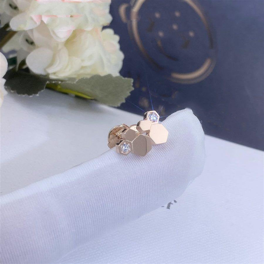 [Olivia JW]BEE LOVE PINK GOLD DIAMOND EARRINGS