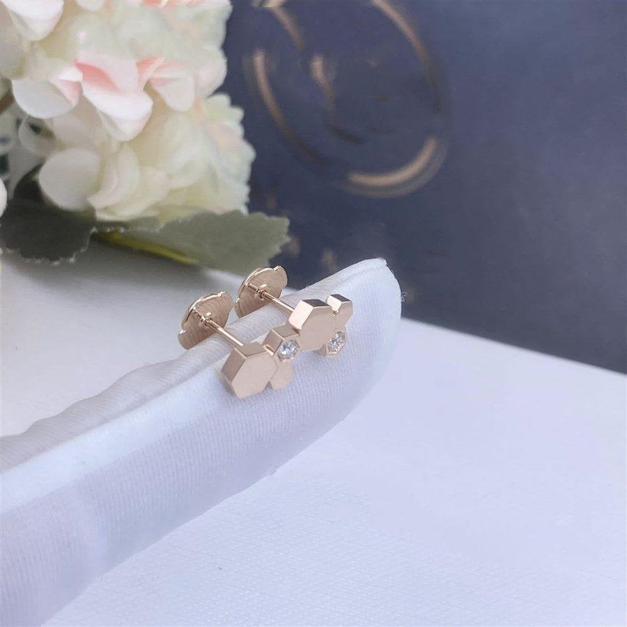 [Olivia JW]BEE LOVE PINK GOLD DIAMOND EARRINGS