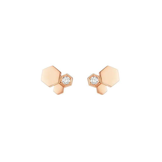 [Olivia JW]BEE LOVE PINK GOLD DIAMOND EARRINGS