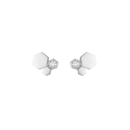 [Olivia JW]BEE LOVE SILVER DIAMOND EARRINGS