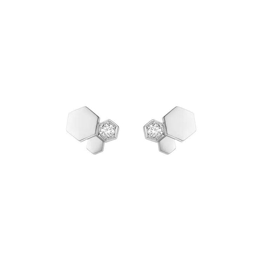 [Olivia JW]BEE LOVE SILVER DIAMOND EARRINGS