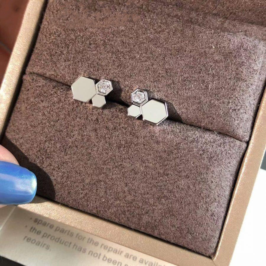 [Olivia JW]BEE LOVE SILVER DIAMOND EARRINGS