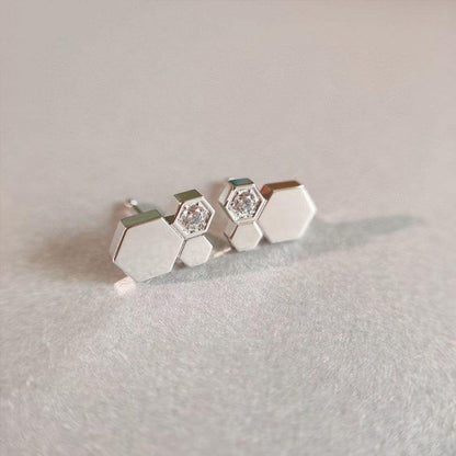 [Olivia JW]BEE LOVE SILVER DIAMOND EARRINGS