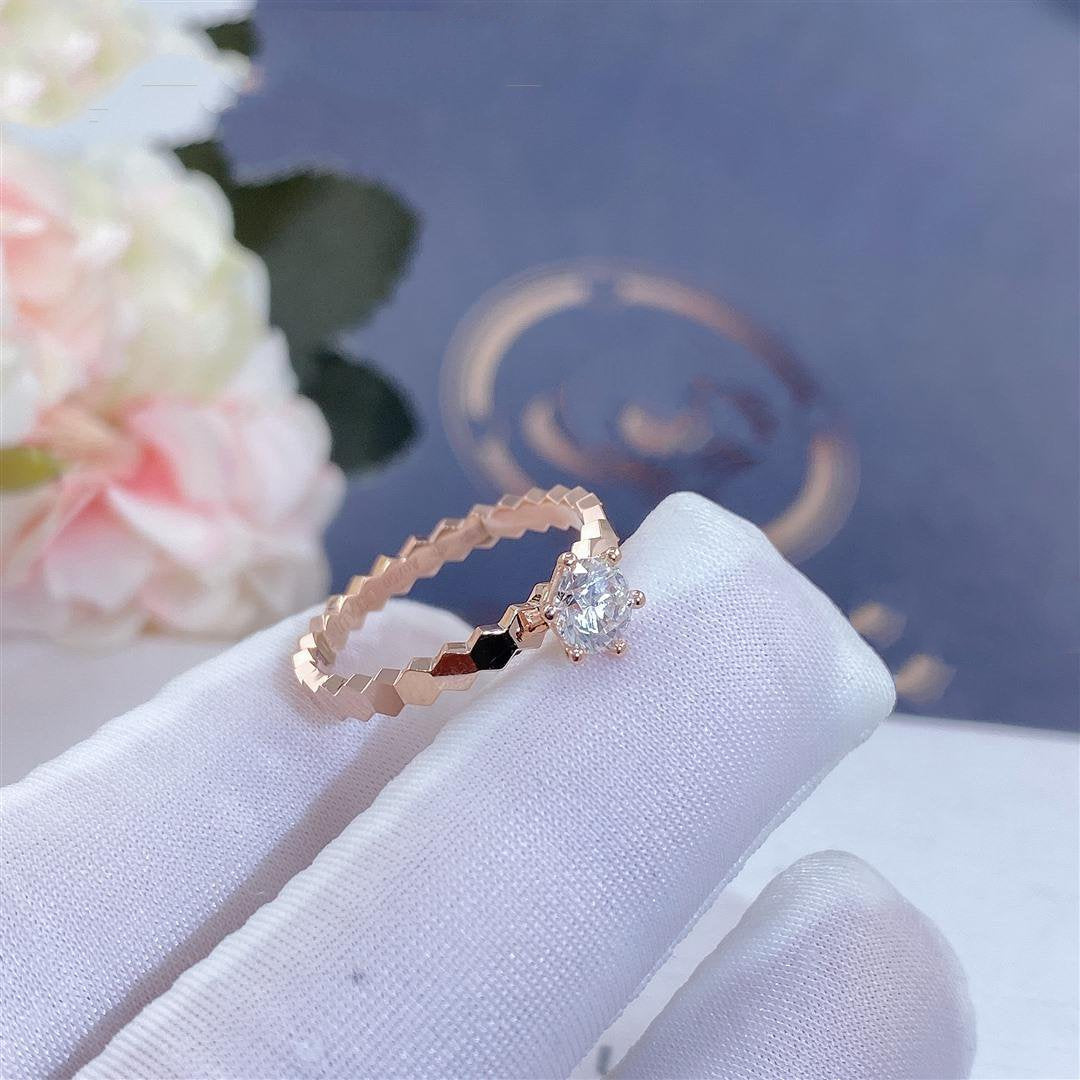 [Olivia JW]BEE LOVE RING PINK GOLD 1 DIAMOND