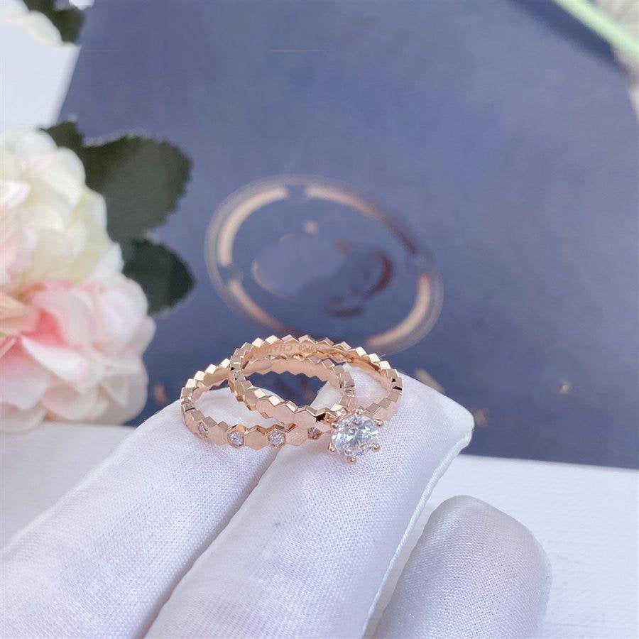 [Olivia JW]BEE LOVE RING PINK GOLD 1 DIAMOND