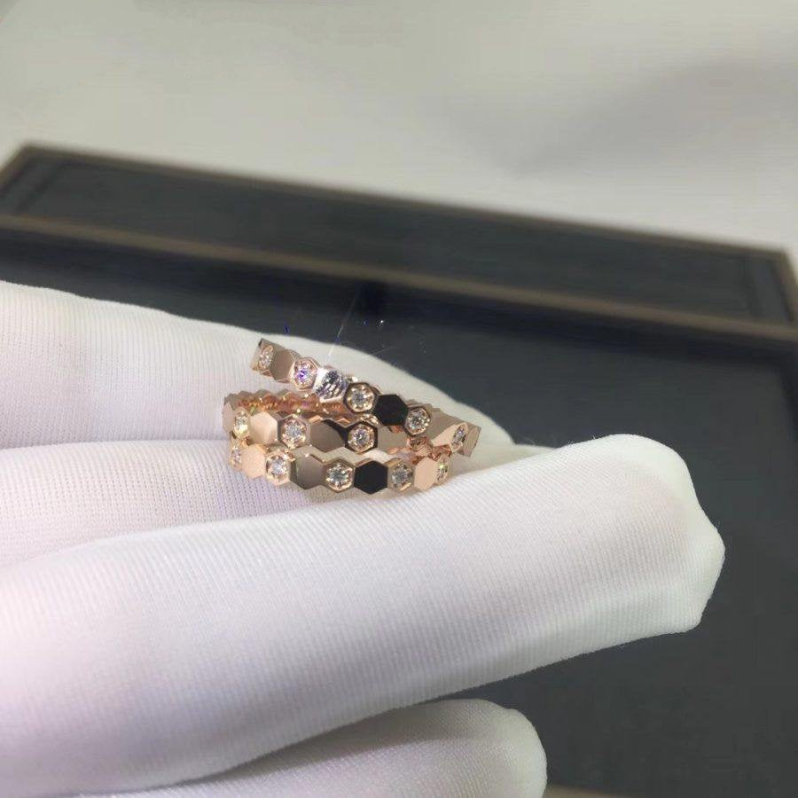 [Olivia JW]BEE LOVE RING PINK GOLD DIAMOND