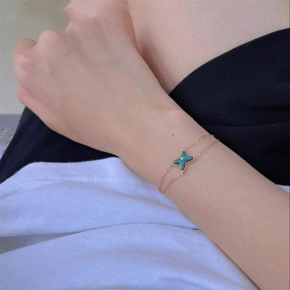 [Olivia JW]JEUX BRACELET MALACHITE PINK GOLD 1 DIAMOND