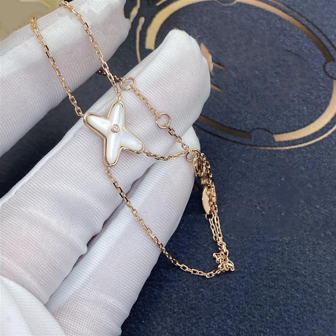 [Olivia JW]JEUX BRACELET WHITE MOP PINK GOLD 1 DIAMOND