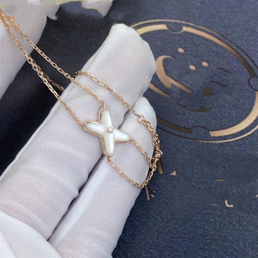 [Olivia JW]JEUX BRACELET WHITE MOP PINK GOLD 1 DIAMOND