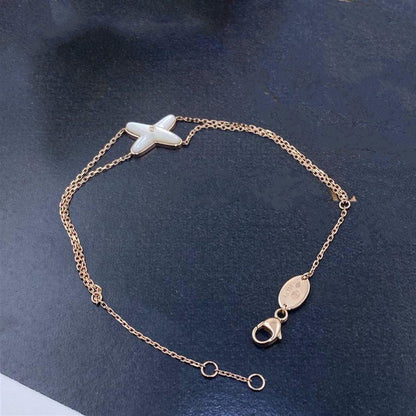 [Olivia JW]JEUX BRACELET WHITE MOP PINK GOLD 1 DIAMOND