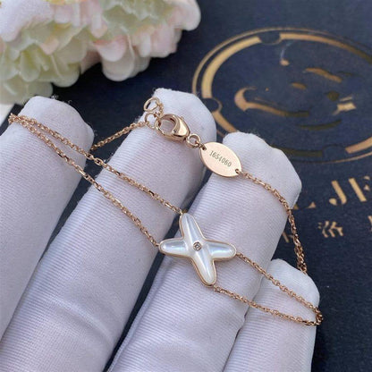 [Olivia JW]JEUX BRACELET WHITE MOP PINK GOLD 1 DIAMOND