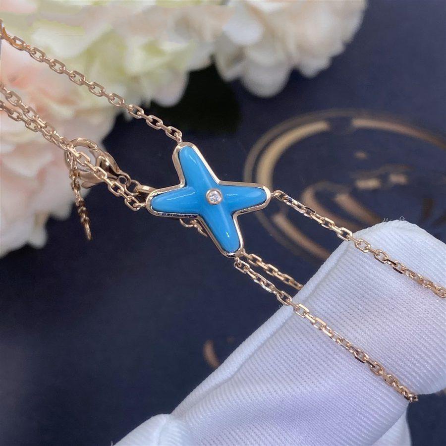[Olivia JW]JEUX BRACELET TURQUOISE PINK GOLD 1 DIAMOND