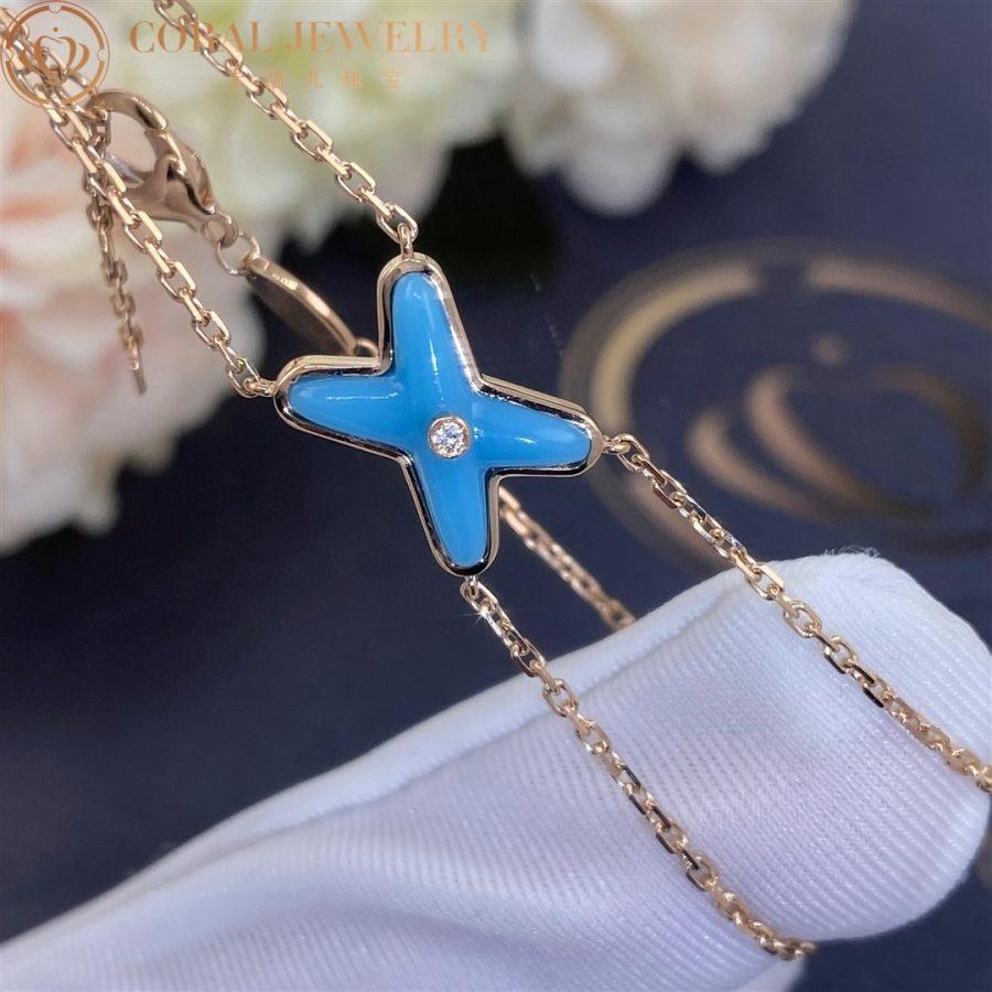 [Olivia JW]JEUX BRACELET TURQUOISE PINK GOLD 1 DIAMOND