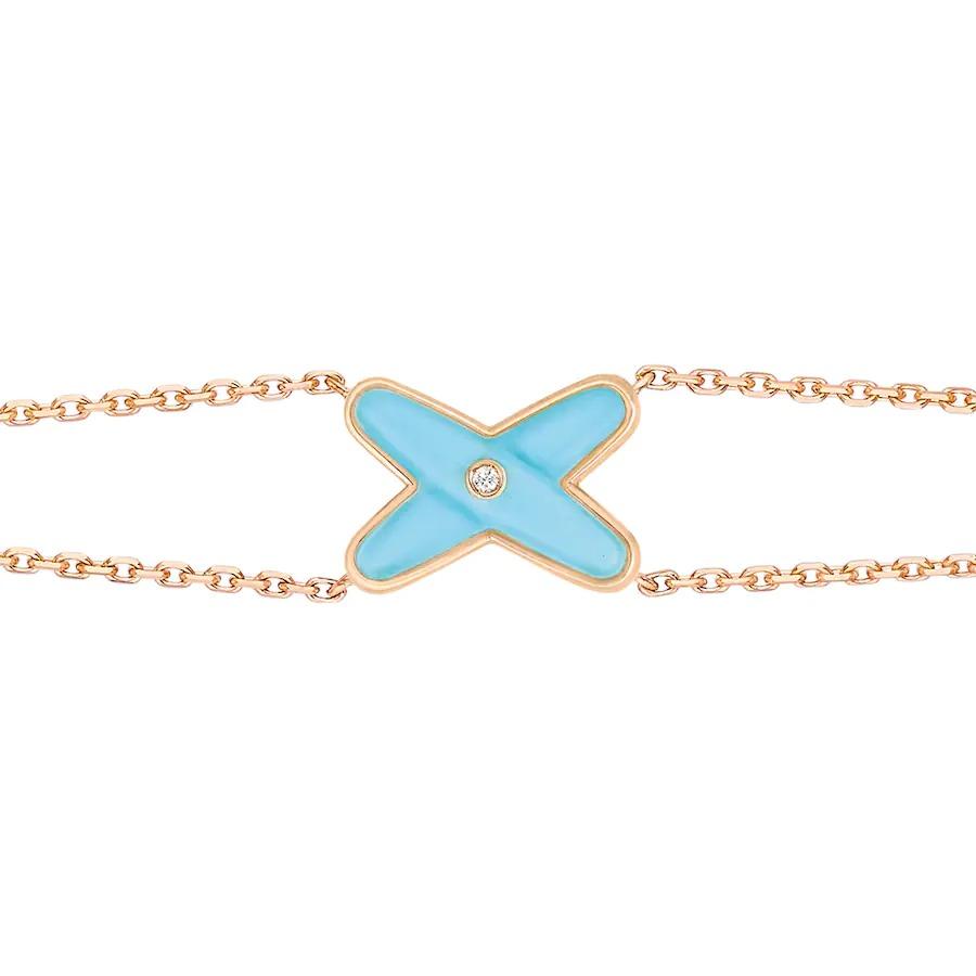[Olivia JW]JEUX BRACELET TURQUOISE PINK GOLD 1 DIAMOND