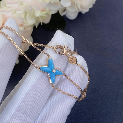 [Olivia JW]JEUX BRACELET TURQUOISE PINK GOLD 1 DIAMOND