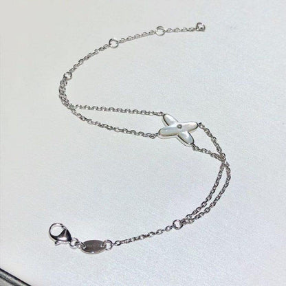 [Olivia JW]JEUX BRACELET WHITE MOP SILVER 1 DIAMOND